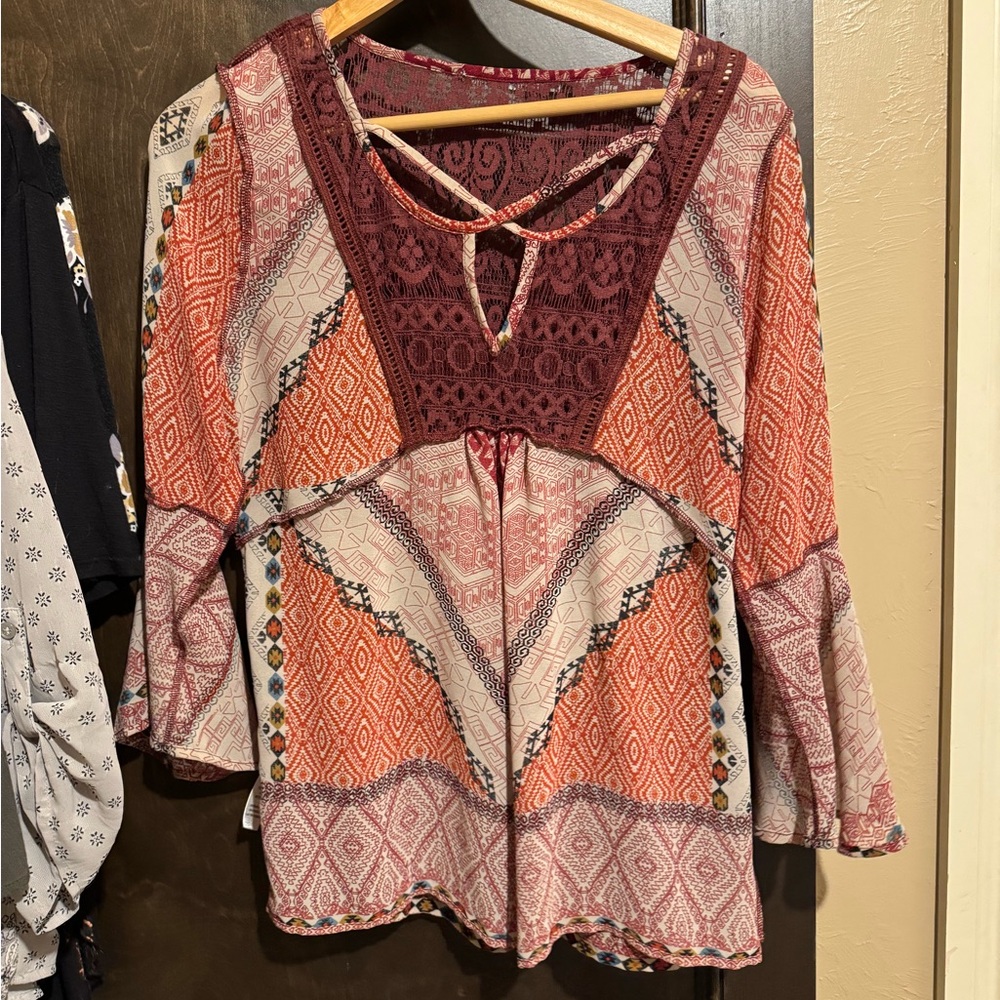 Bohemian Patchwork Top - Multicolor